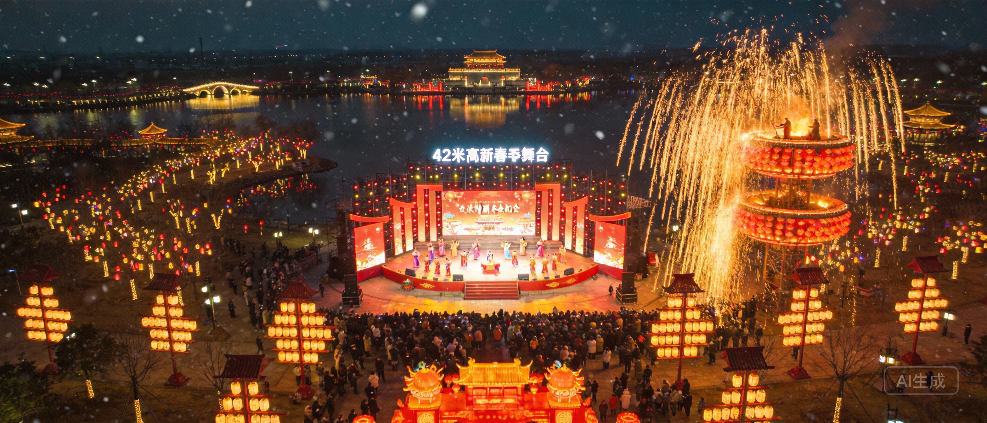 濉溪新春灯会点亮乾隆湖！23天光影盛宴，打铁花、百家姓、汉服巡游…这份最全攻略请收好