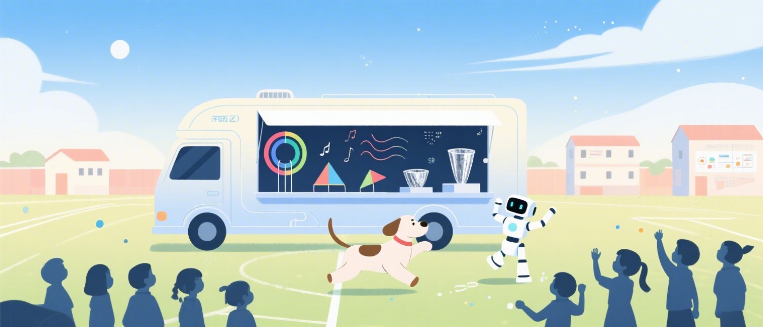 【摘要预览】淮北这辆开进校园的科技大篷车,正在悄悄改写乡镇教育的未来-宇树机器狗乡镇校园热舞,科普大篷车带来20余种互动展品与专家授课。淮北将前沿科技送进课堂,点燃孩子科学梦,缩小城乡教育差距。 【摘要预览】淮北这辆开进校园的科技大篷车,正在悄悄改写乡镇教育的未来-宇树机器狗乡镇校园热舞,科普大篷车带来20余种互动展品与专家授课。淮北将前沿科技送进课堂,点燃孩子科学梦,缩小城乡教育差距。